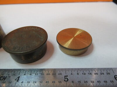 Lot Antique Brass Objective Can Mismatched Microscope Parts