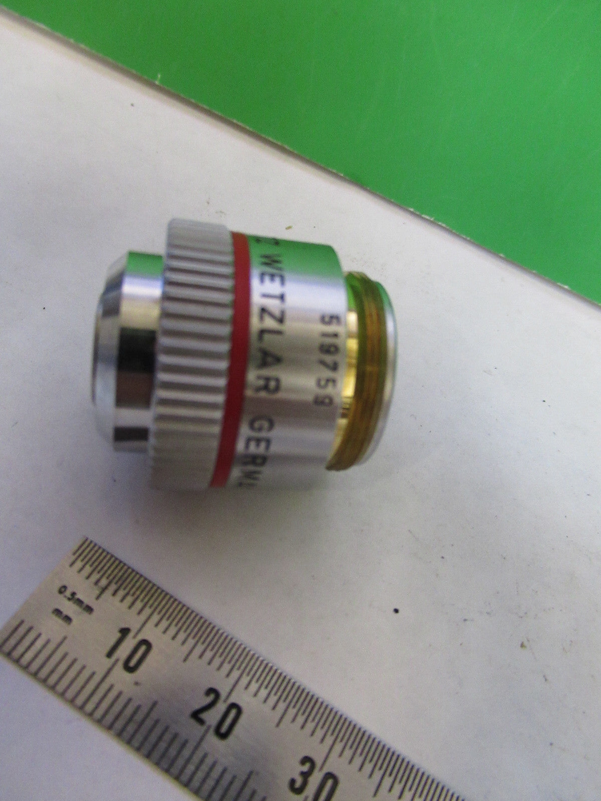 LEITZ wetzlar GERMANY OBJECTIVE MICROSCOPE PART EF 4X  /160 AS PICTURED X2-A-39