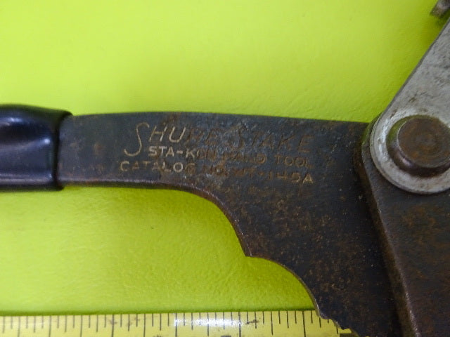 FOR PARTS SHURE STAKE CRIMPING TOOL [rusty] AS IS #TA-3-2