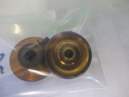 ANTIQUE BAUSCH LOMB MINI KNOBS BRASS MICROSCOPE PART AS PICTURED S1-B-13