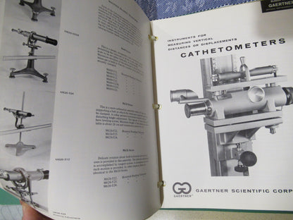 GAERTNER 1977 CATALOG PRICE LIST BROCHURES MICROSCOPE PART AS PICTURED Biblio