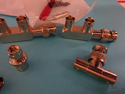 LOT BNC CONNECTOR ADAPTERS  RF MICROWAVE FREQUENCY AS PICTURED AS IS #B6H-21