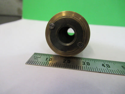 ANTIQUE BRASS GRUNOW RARE OBJECTIVE LENS MICROSCOPE PART AS PICTURED &R9-B-08