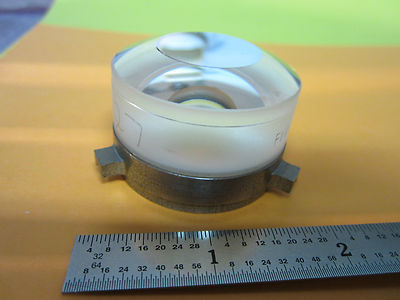 OPTICAL WEIRD LENS WITH MIRROR FILTER AT CENTER ? LASER OPTICS BIN#9-09