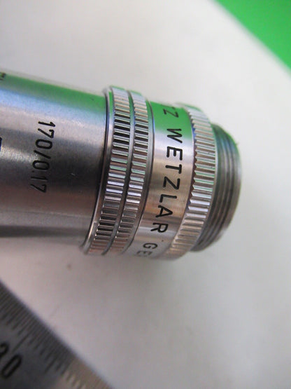 LEITZ GERMANY 45X /170 FLU OPTICS LENS MICROSCOPE PART AS PICTURED 8X-A-32