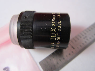 MICROSCOPE OBJECTIVE BAUSCH LOMB EPI 10X OPTICS #12-03 BIN#12