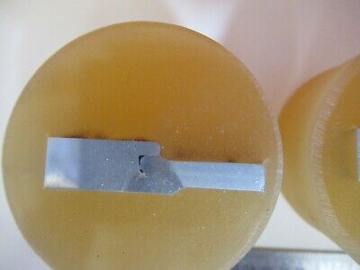Lot 2 ea METALLOGRAPHIC METAL CROSS SECTION SPECIMEN MICROSCOPY SAMPLE &A7-A-18