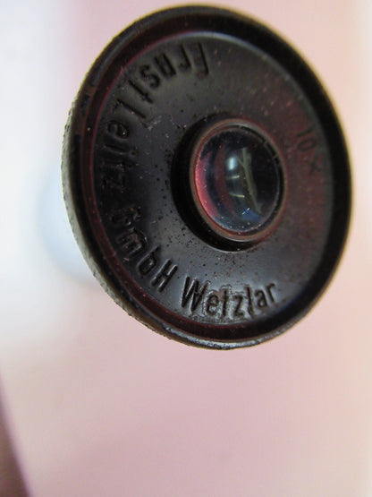 ANTIQUE ERNST LEITZ 10X GERMANY EYEPIECE MICROSCOPE PART AS PICTURED Q2-130