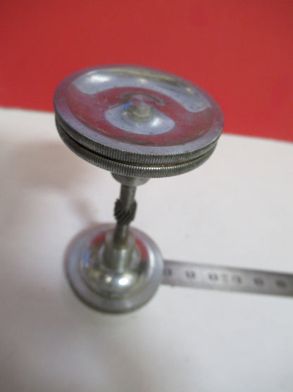ANTIQUE BAUSCH LOMB SET OF KNOBS GEAR STAGE MICROSCOPE PART AS PICTURED V7-A-47