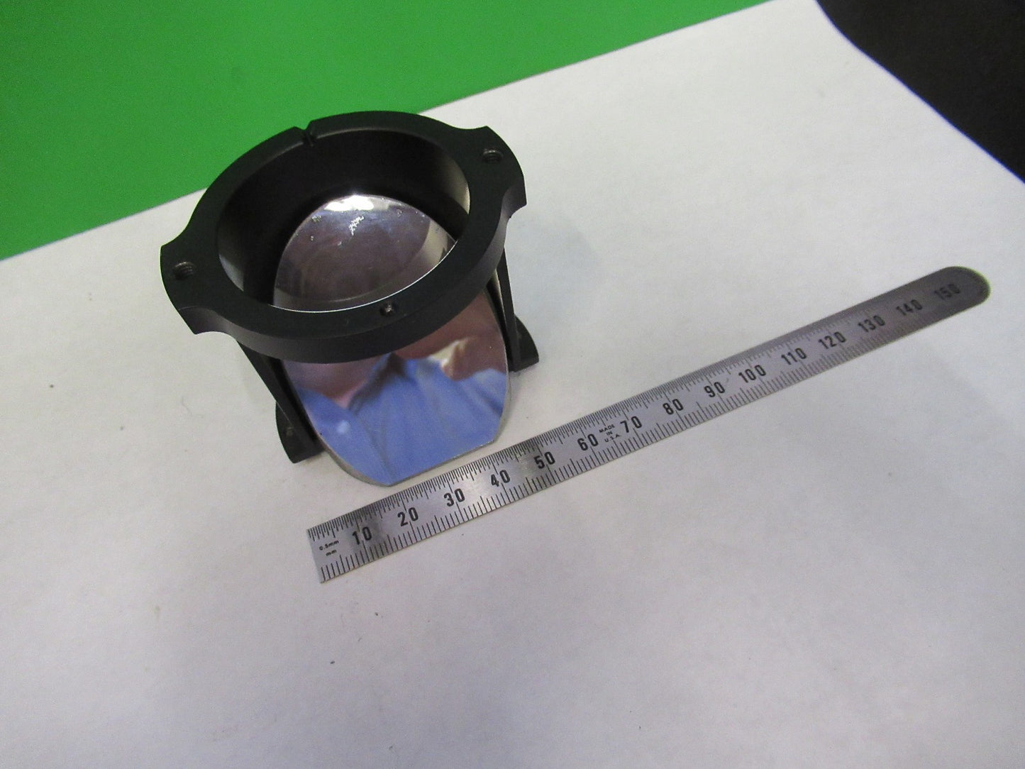 AUS JENA GERMANY MIRROR ASSEMBLY OPTICS MICROSCOPE PART AS PICTURED T2-A-68