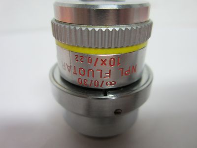 MICROSCOPE OBJECTIVE LEITZ NPL 10X FLUOTAR + DIC INFINITY OPTICS BIN#A1-M-33