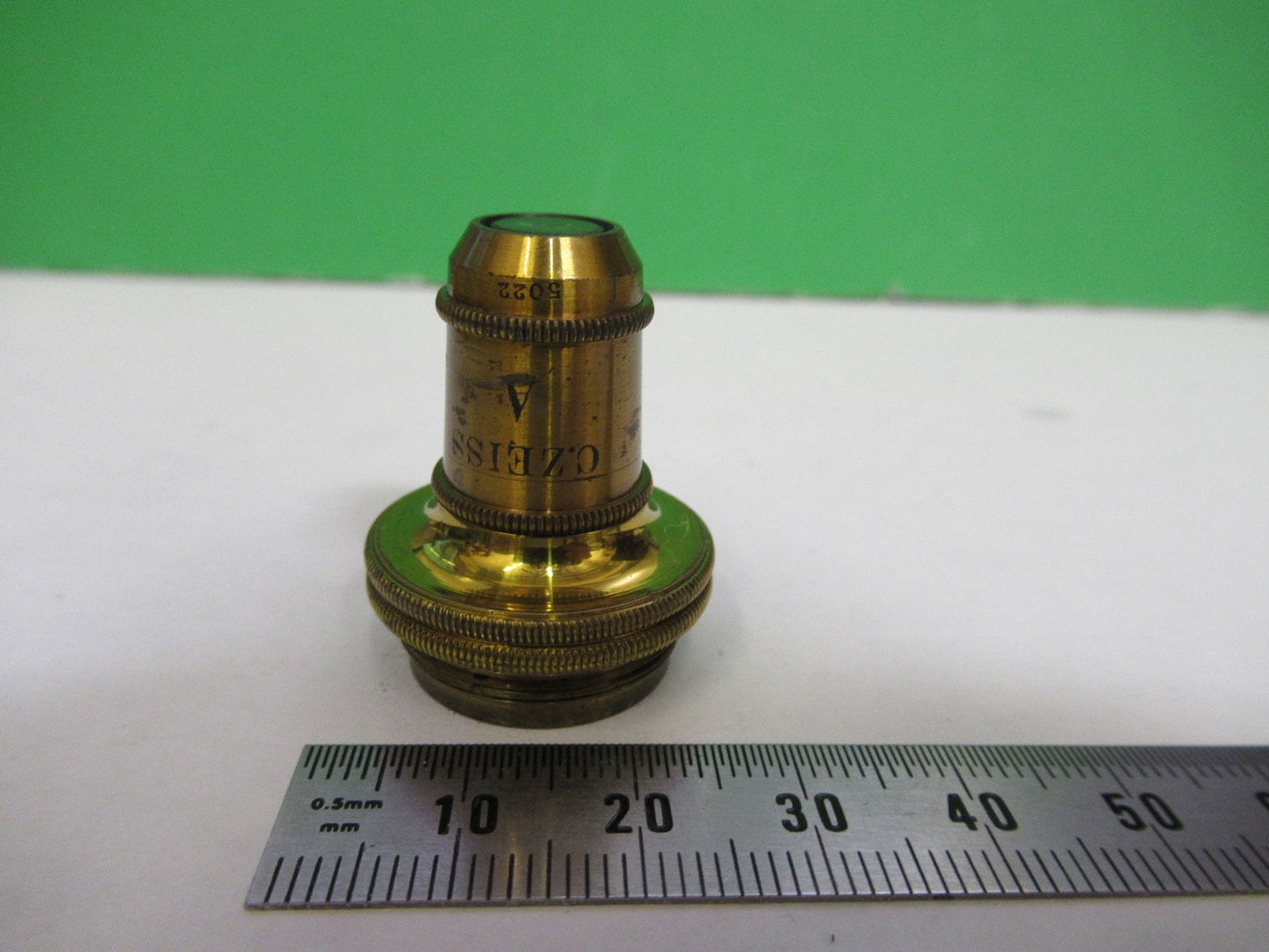 ANTIQUE BRASS OBJECTIVE CARL ZEISS 1900 RARE OPTICS MICROSCOPE PART W3-C-33