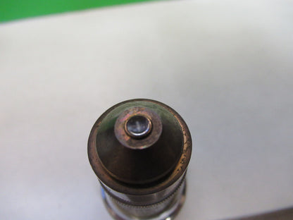 LEITZ GERMANY ANTIQUE BRASS OBJECTIVE MICROSCOPE PART OPTICS AS PICTURED X6-A-89