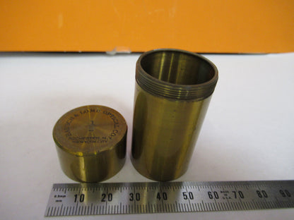 EMPTY BAUSCH LOMB BRASS OBJECTIVE CANISTER MICROSCOPE PART AS PICTURED Y1-A-42