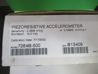 PCB PIEZOTRONICS ENDEVCO 7264B-500 ACCELEROMETER VIBRATION SENSOR AS PIC G2-A-05