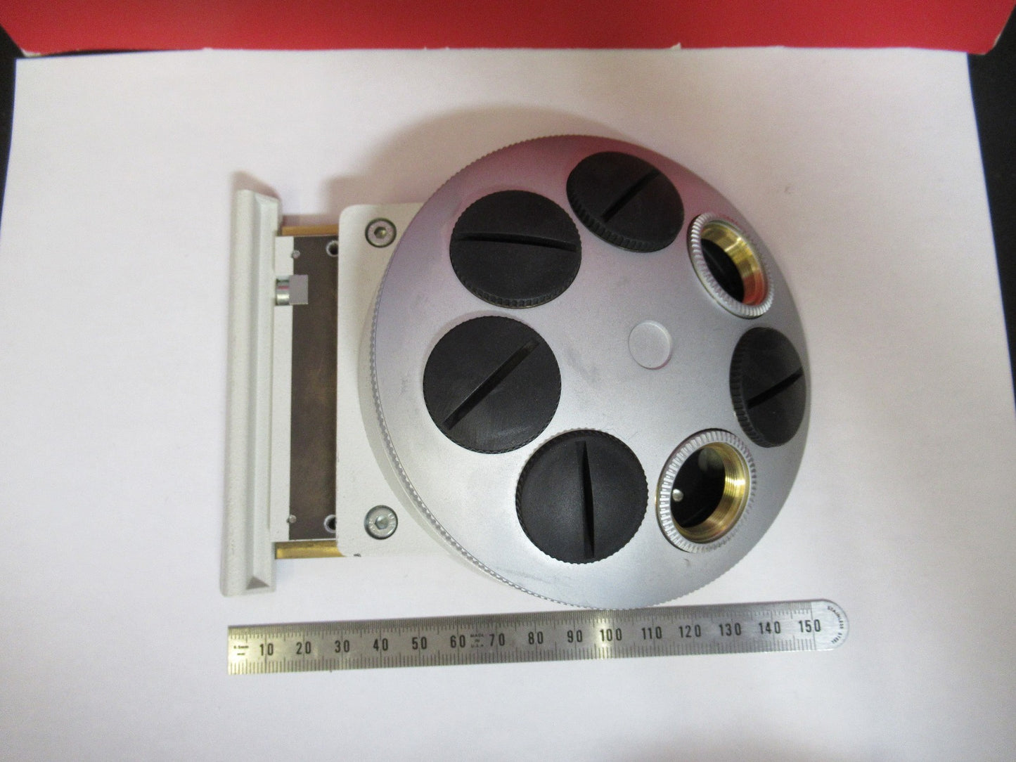 LEICA LEITZ GERMANY DMRB NOSEPIECE 501009 MICROSCOPE PART AS PICTURED T7-A-88