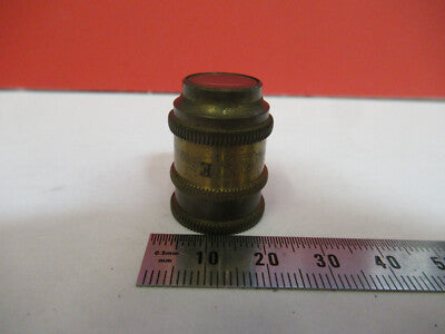 Antique Brass Nachet Objective France Microscope Part