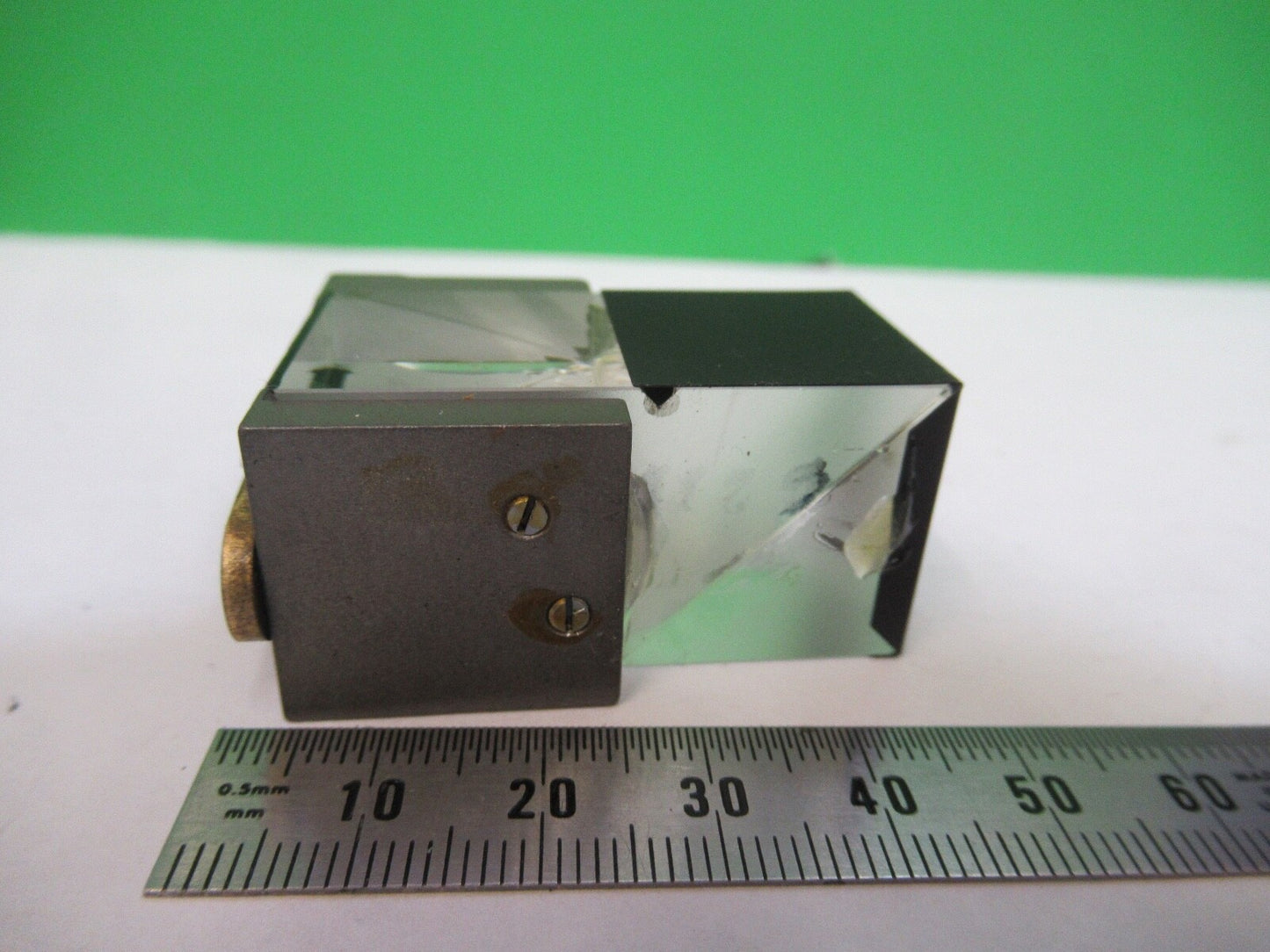 ANTIQUE BAUSCH LOMB HEAD GLASS PRISM OPTICS MICROSCOPE PART AS PICTURED 18-FT-15