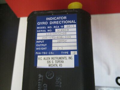 BELL HELICOPTER 206 AIRCRAFT 206-075-606-103 INDICATOR GYRO BK-1 AS PIC &B3-B-04