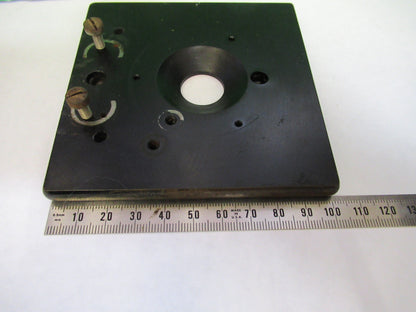 ANTIQUE BAUSCH LOMB STAGE TABLE MICROSCOPE PART AS PICTURED G8-A-51