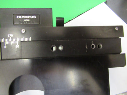 OLYMPUS JAPAN XY STAGE TABLE MICROSCOPE PART AS PICTURED T4-B-08