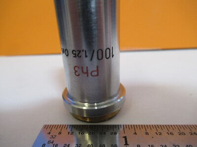 CARL ZEISS GERMANY PH3 100X OBJECTIVE MICROSCOPE PART AS PICTURED &FT-1-A-50