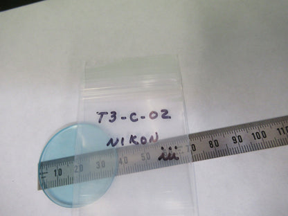 NIKON JAPAN BLUE GLASS FILTER OPTICS MICROSCOPE PART AS PICTURED T3-C-02