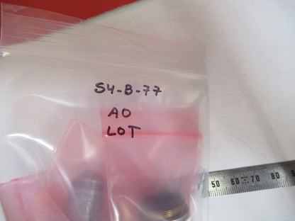 LOT AO AMERICAN SPENCER OBJECTIVES OPTICS MICROSCOPE PART AS PICTURED S4-B-77