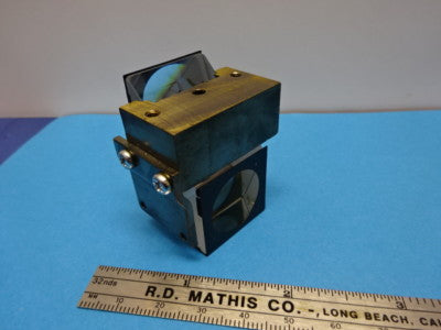 MICROSCOPE PART OLYMPUS JAPAN MOUNTED PRISM OPTICS AS IS #90-72