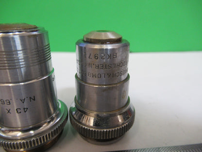 Lot Spencer Lens Co. Objective 10X 43X 97X Microscope Part Optics American Optical Co