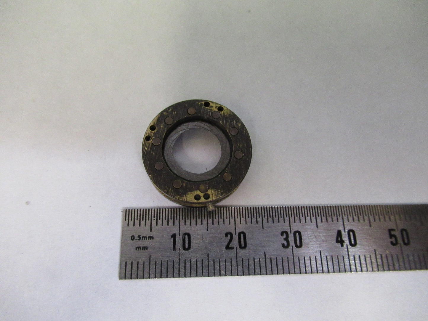 OPTICAL  IRIS DIAPHRAGM in Brass OPTICS MICROSCOPE PART AS PICTURED U8-A-68
