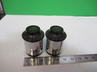 Pair Spencer Lens Co. 10X Eyepiece Ocular Lens Microscope Part