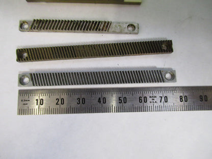LOT 4 PIECES RACK GEAR BAUSCH LOMB AO SPENCER MICROSCOPE PART AS PICTURE U8-A-37