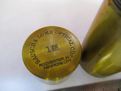 EMPTY BAUSCH LOMB BRASS OBJECTIVE CANISTER MICROSCOPE PART AS PICTURED Y1-A-40