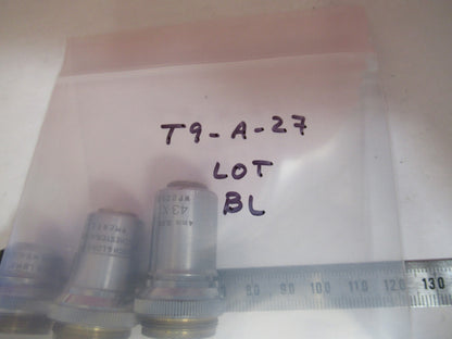 LOT BAUSCH LOMB OBJECTIVE 3.5X 10X 43X  3 ea  OPTICS MICROSCOPE PART T9-A-27