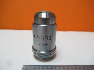 Ernst Leitz Germany Pol Objective 50X P Microscope Optics Part
