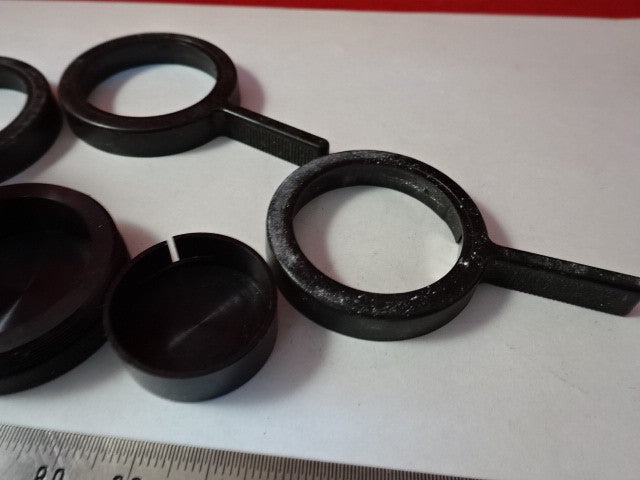 Lot 6 Ea Microscope Parts Assorted Mounts Optics AS IS