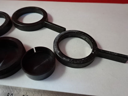Lot 6 Ea Microscope Parts Assorted Mounts Optics AS IS