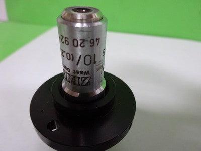 MICROSCOPE PART OBJECTIVE ZEISS GERMANY EPIPLAN 10X OPTICS  AS IS BIN#72-21
