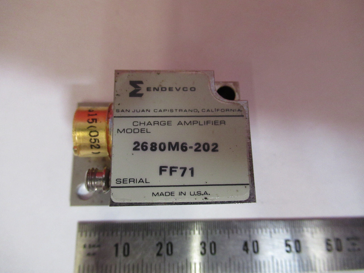 ENDEVCO 2680M6-202 AMPLIFIER AIRBORNE for ACCELEROMETER AS PICTURED X8-B-01