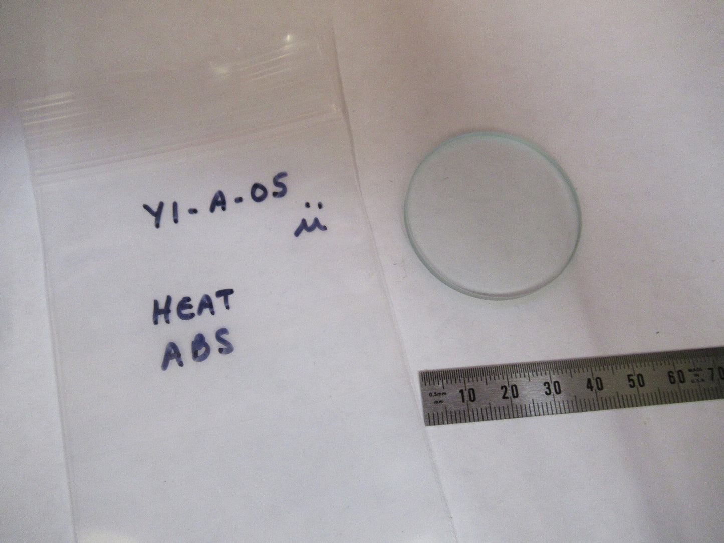 BAUSCH LOMB HEAT ABSORBER GLASS FILTER OPTIC MICROSCOPE PART AS PICTURED Y1-A-05