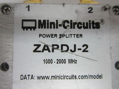 MINI CIRCUITS ZAPDJ-2 POWER SPLITTER 2GHz RF MICROWAVE FREQUENCY AS IS BIN#J4-28