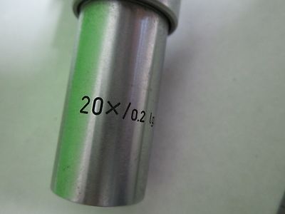 MICROSCOPE PART LEITZ WETZLAR GERMANY OBJECTIVE 20X OPTICS AS IS BIN#S1-L-11