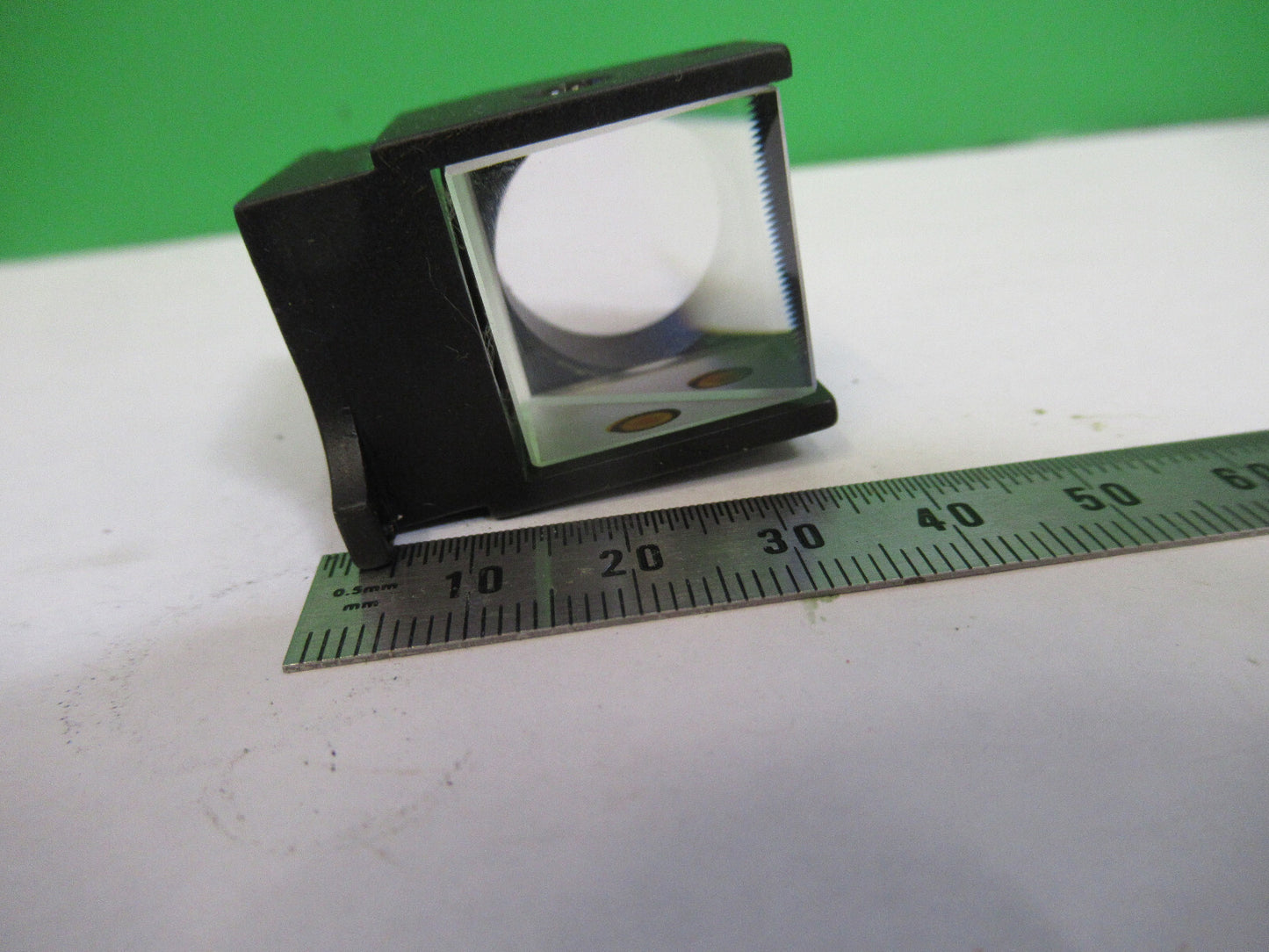 ANTIQUE BAUSCH LOMB PRISM HEAD OPTICS MICROSCOPE PART AS PICTURED &75-B-17