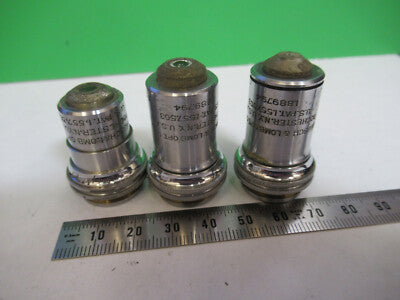 Lot 3 Ea 10X 43X 97X Bausch & Lomb Objective Microscope Part