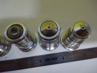 LOT MICROSCOPE PART OBJECTIVE ASSORTED OPTICS BIN#X5-16