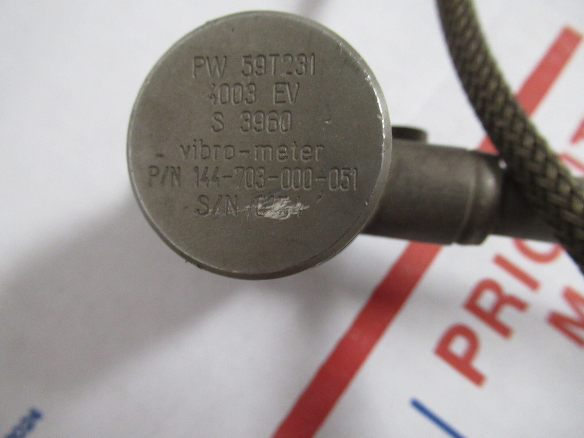 Meggitt Vibro-meter 144-703-000 Pw Turbine Accelerometer Test Vibration