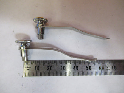 Antique Spencer Lens Co. American Optical Co. Pair Clips American Optics Microscope