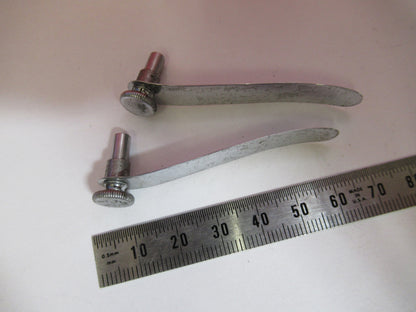 Bausch & Lomb Pair of Clips Antique Microscope Part