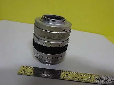 MICROSCOPE PART OPTICAL COSMICAR TV LENS 25 mm CAMERA OPTICS AS IS BIN#P7-03